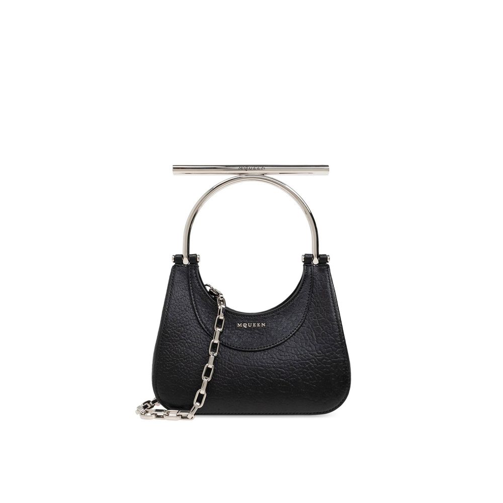 Alexander McQueen Black Lamb Leather Crossbody Bag